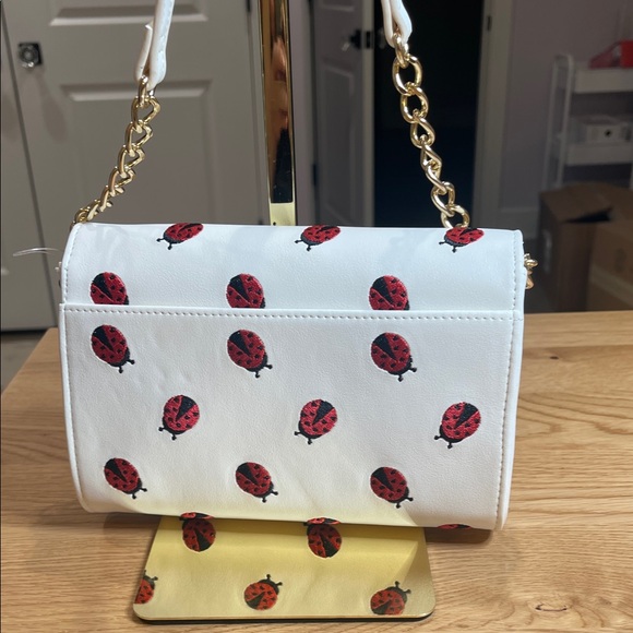 RARE Betsey Johnson Red Ladybug White Crossbody Bag NWT - Picture 5 of 15